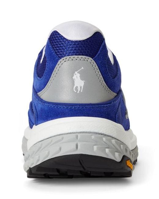 Polo Ralph Lauren Blue Modern Trainer 200 Suede-Paneled Trainer for men