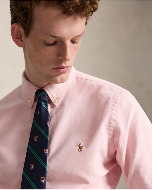 Polo Ralph Lauren Pink Slim Fit Oxford Shirt for men