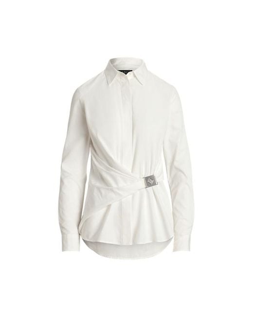 Camicia in popeline di cotone con fibbia di Ralph Lauren in White