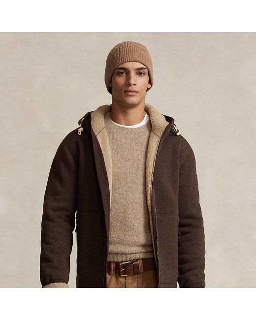 Polo Ralph Lauren Fleece-Kapuzenjacke mit Reißverschluss in Brown für Herren