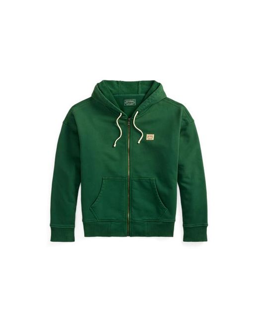 Ralph Lauren Green Relaxed Fit Loopback Fleece Hoodie for men