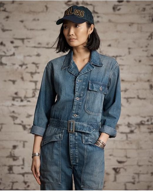 RRL Blue Denim Coverall