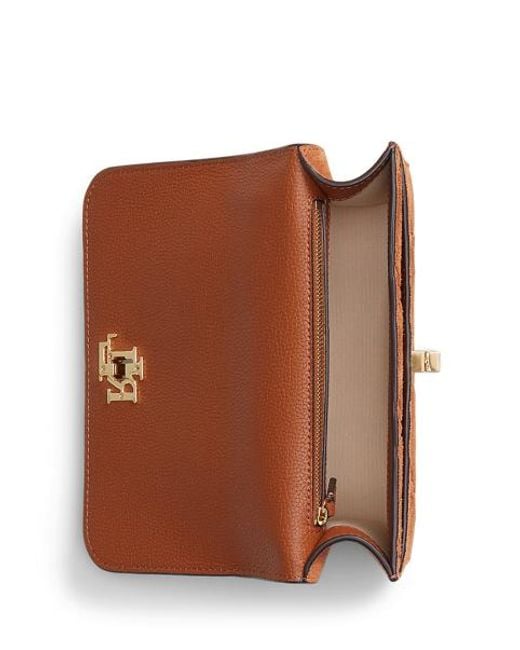 Sac Sophee Moyen En Daim Gaufré Ralph Lauren en coloris Brown