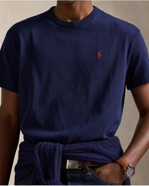 Polo Ralph Lauren Blue Classic Fit Jersey Crewneck T-shirt for men