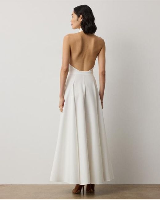 Ralph Lauren White Eldred Cotton Piqué Day Dress