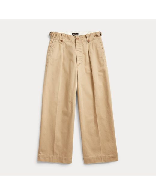 RRL Natural Baumwollhose Mit Weitem Bein