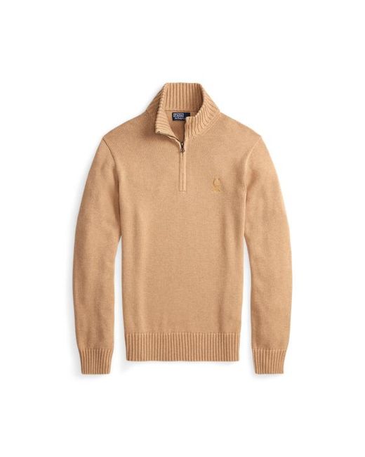 Polo Ralph Lauren Natural Cotton Quarter-Zip Sweater for men