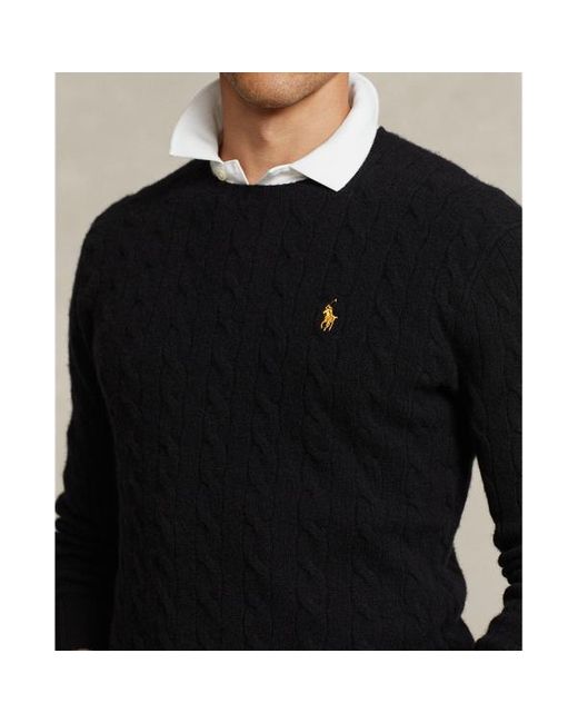 Polo Ralph Lauren Black Lunar New Year Wool-cashmere Sweater for men
