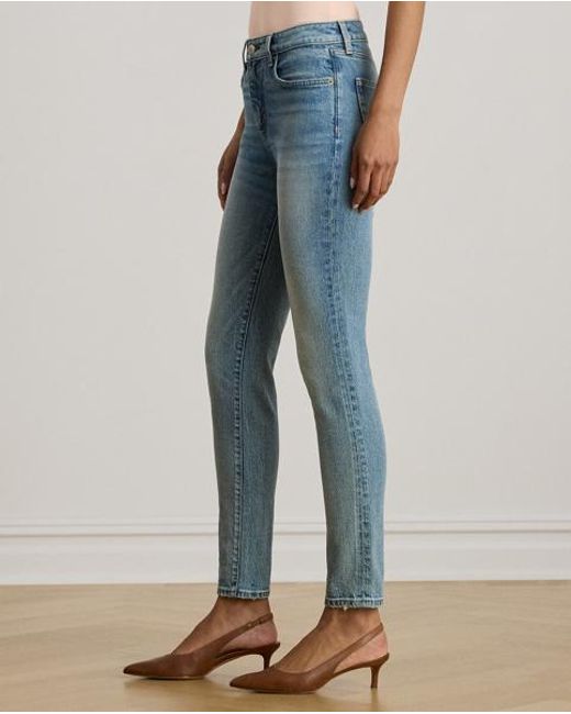 Ralph Lauren Blue High-Rise Skinny Ankle Jean