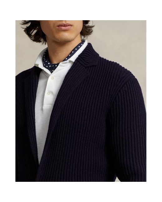 Polo Ralph Lauren Blue Wool-blend Blazer Cardigan for men