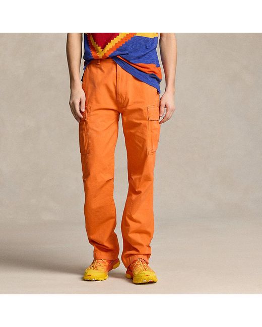 Polo Ralph Lauren Orange Relaxed Fit Ripstop Cargo Trouser for men