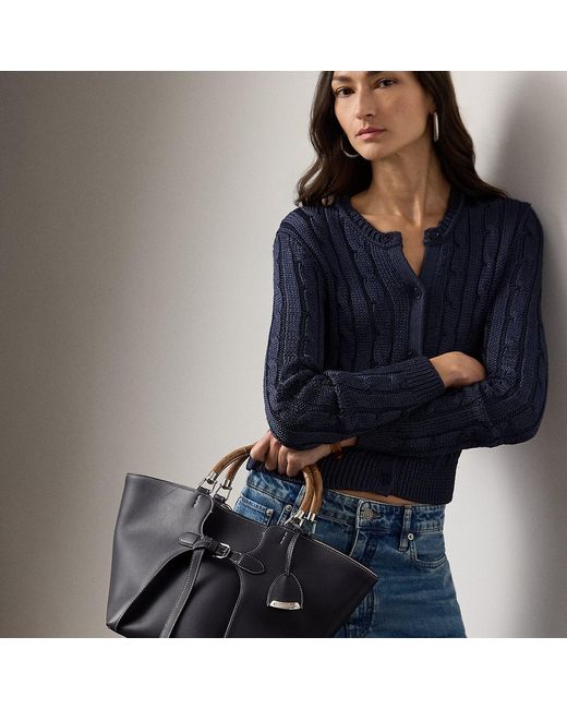 Ralph Lauren Blue The Ralph Lauren Calfskin Tote