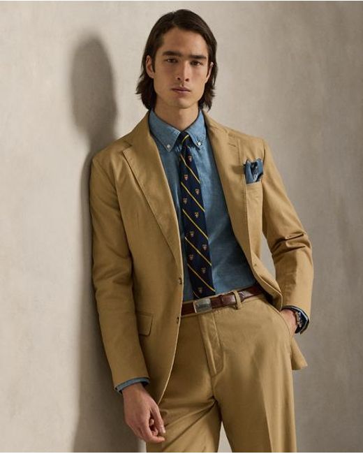 Polo Ralph Lauren Blue Custom Fit Chambray Shirt for men