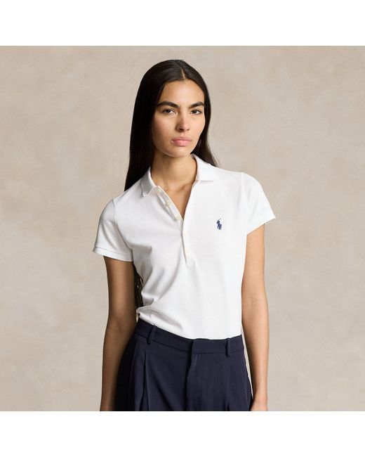 Polo Ralph Lauren White Slim Fit Stretch Polo Shirt