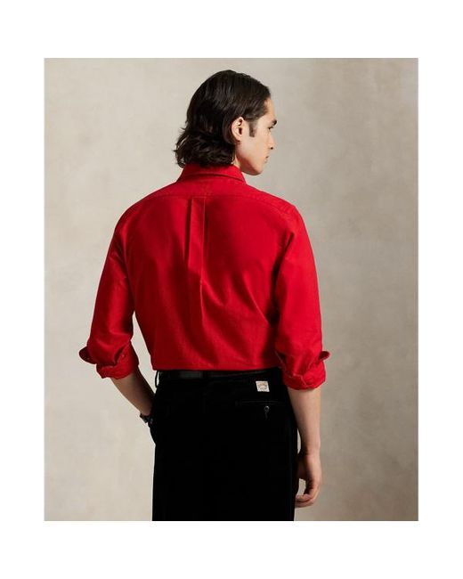 Camicia Oxford Polo Bear Custom-Fit di Polo Ralph Lauren in Red da Uomo