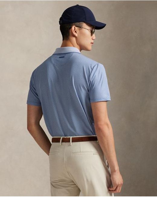 Ralph Lauren Tailored-Fit Performance-Poloshirt in Blue für Herren