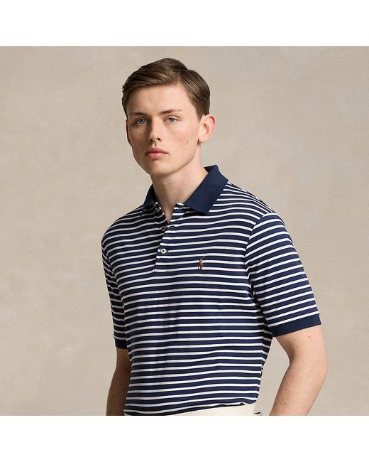Ralph Lauren Blue Classic Fit Soft Cotton Polo Shirt for men