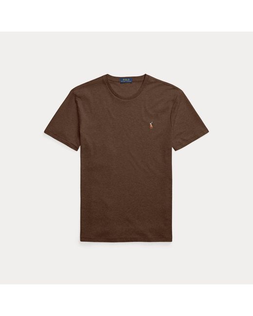 Polo Ralph Lauren Brown Custom Slim Fit Soft Cotton T-shirt for men