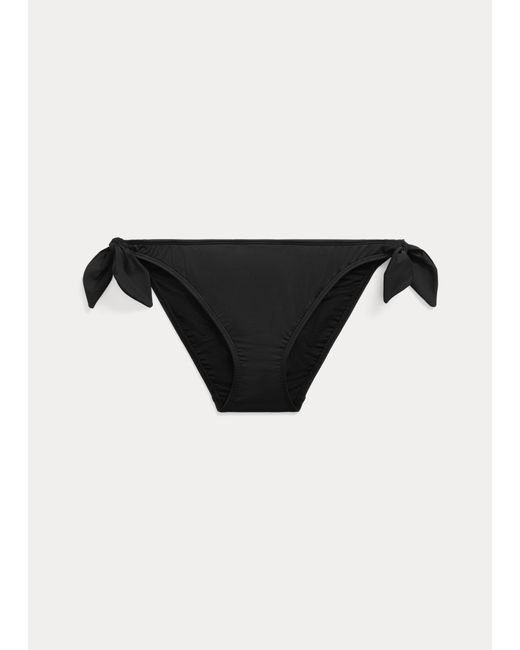 Ralph Lauren Black Striped Side-tie Hipster Bikini Bottom