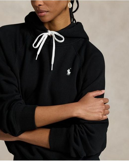 Polo Ralph Lauren Black Shrunken Fit Fleece Hoodie