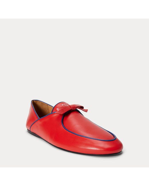 Polo Ralph Lauren Red Leather Polo Loafer