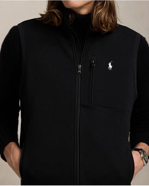 Polo Ralph Lauren Black Double-Knit Mockneck Gilet for men
