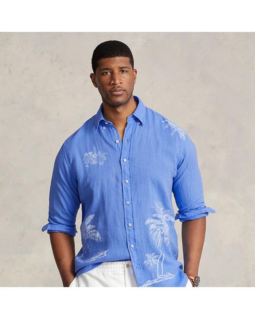 Polo Ralph Lauren - Tallas Grandes - Camisa de lino con palmeras Ralph  Lauren de hombre de color Azul | Lyst