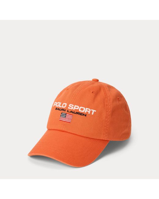 Polo Ralph Lauren Orange Polo Sport Twill Ball Cap for men