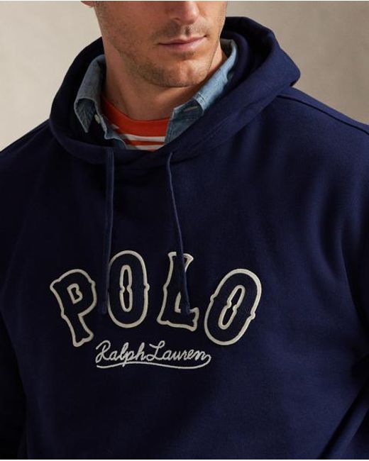 Polo Ralph Lauren Blue The Rl Fleece Western-Logo Hoodie for men