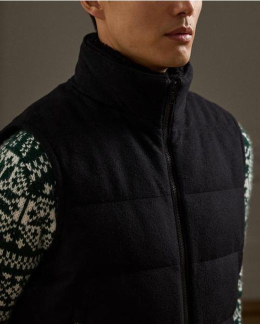 Ralph Lauren Daunenweste Mit Lammfellbesatz in Black für Herren