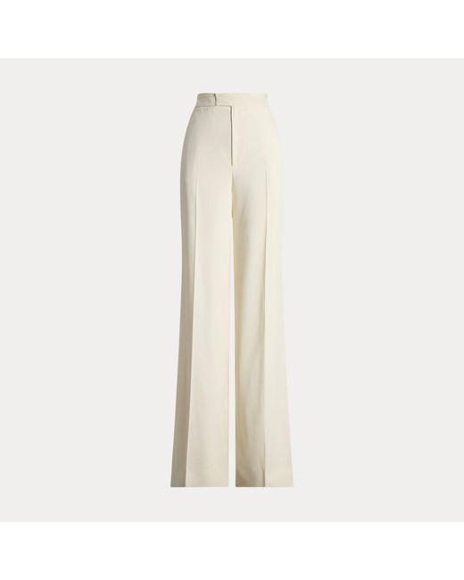 Ralph Lauren Dean Wollen Gabardine Broek in het Natural