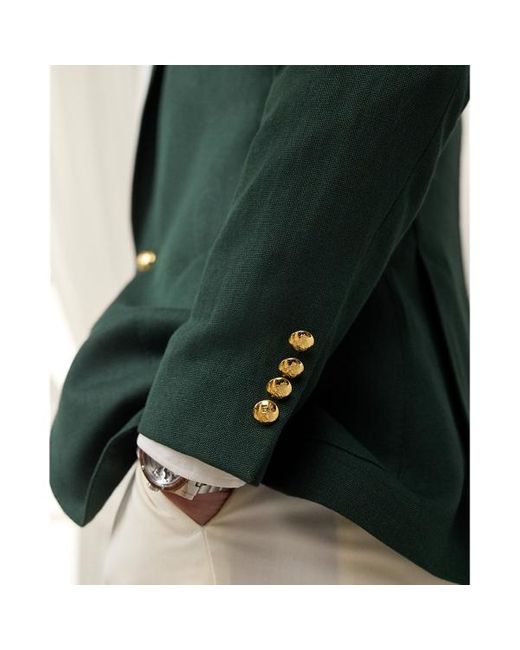 Blazer Hadley in lino fatto a mano di Ralph Lauren in Green da Uomo