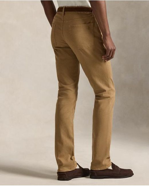 Polo Ralph Lauren Varick Slim Straight Twill Trouser in Brown for Men ...