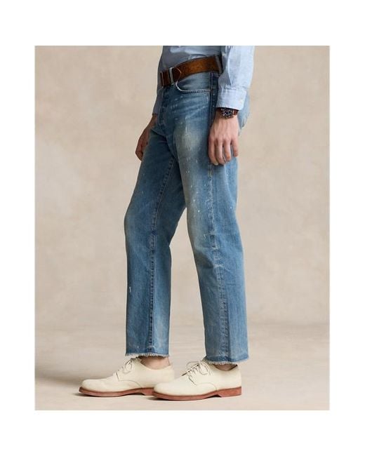 Jeans invecchiati Heritage Straight-Fit di Ralph Lauren in Blue da Uomo