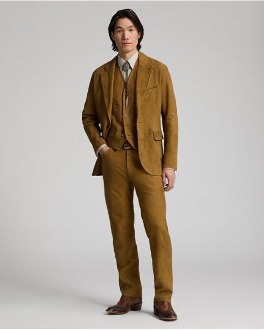 Ralph Lauren Brown Unconstructed Suede Western Sport Coat for men