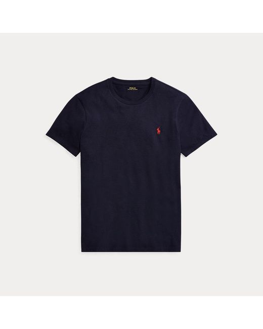 Polo Ralph Lauren Custom Slim Jersey T-shirt Ronde Hals in het Blue voor heren