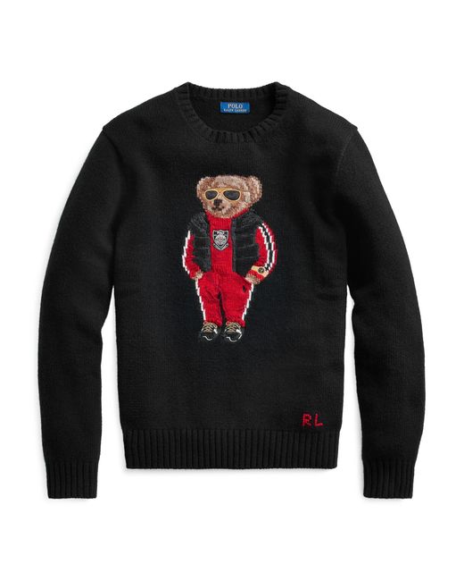 Polo Ralph Lauren Black Lunar New Year Bear Sweater for men