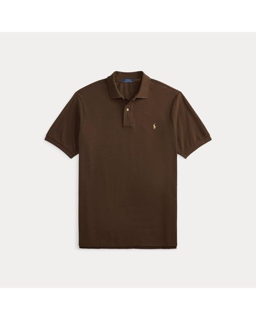 Ralph Lauren Brown The Iconic Mesh Polo Shirt for men