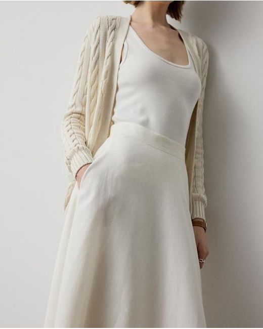 Ralph Lauren White Ralph Lauren Erica Linen Skirt