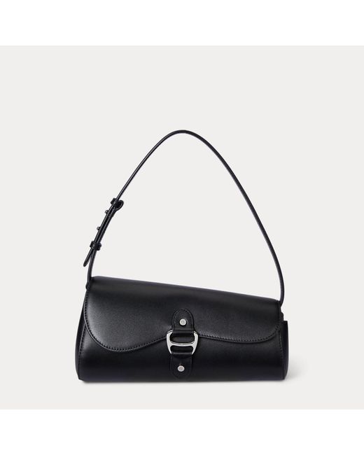 Ralph Lauren Black Leather Medium Tasha East-West Bag