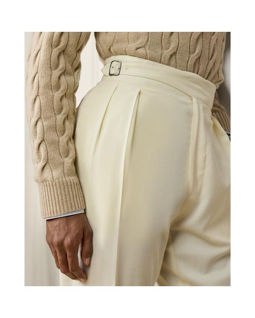Ralph Lauren Natural Ralph Lauren Hand-Tailored Wool Gabardine Trouser for men