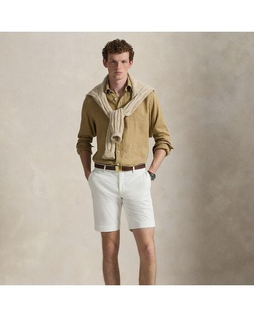 Polo Ralph Lauren Natural 24 Cm Greenwich Slim Fit Chino Shorts for men