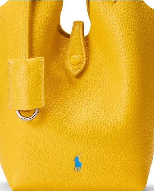 Polo Ralph Lauren Blue Polo Play Small Leather Tote & Crossbody