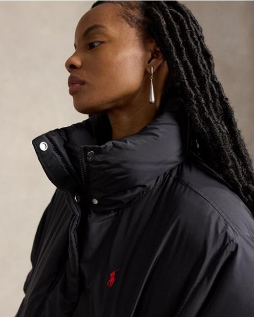 Polo Ralph Lauren Black Cropped Down Puffer Jacket