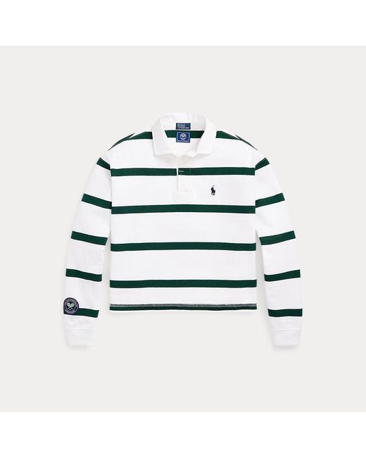 Polo Ralph Lauren Gray Wimbledon Cropped Rubgy Shirt