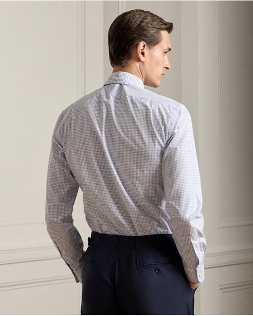 Ralph Lauren Blue Tattersall Twill Shirt for men
