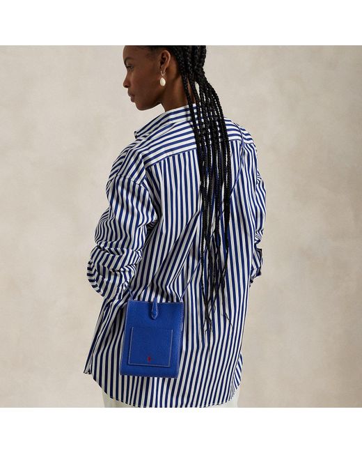 Polo Ralph Lauren Blue Polo Play Leather Pocket Crossbody
