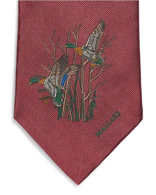 Polo Ralph Lauren Red Graduate Mallard-Patterned Silk Tie for men