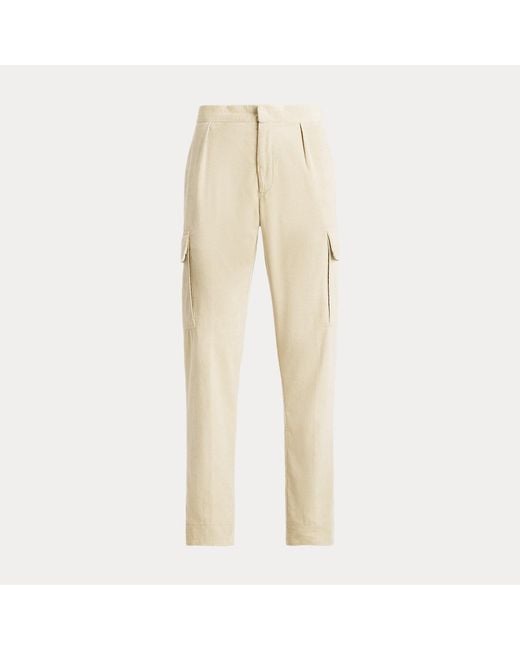 Ralph Lauren Natural Hand-Tailored Corduroy Cargo Trouser for men