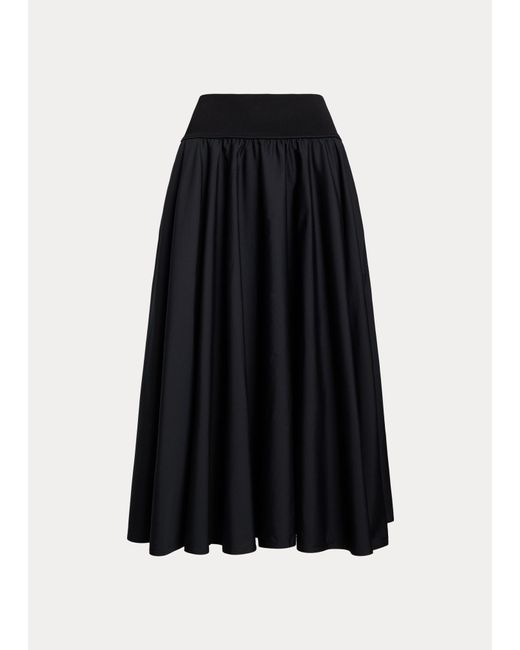 Polo Ralph Lauren Black Shirred-yoke A-line Skirt